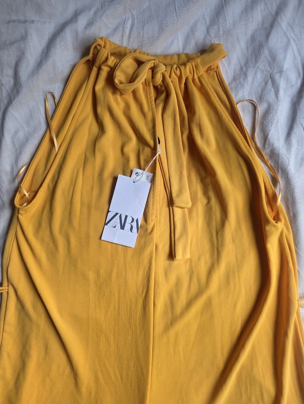 Zara flowy orange jumpsuit Stretchy size S BNWT - Picture 15 of 15